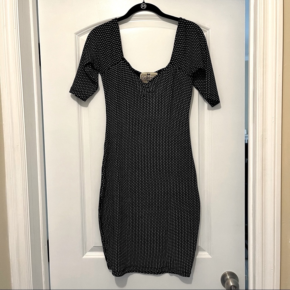 Collectif Polka Dot Pencil Dress